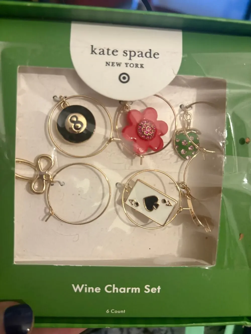 Kate Spade New York Wine Charm Set 6 Count NIB Target Exclusive